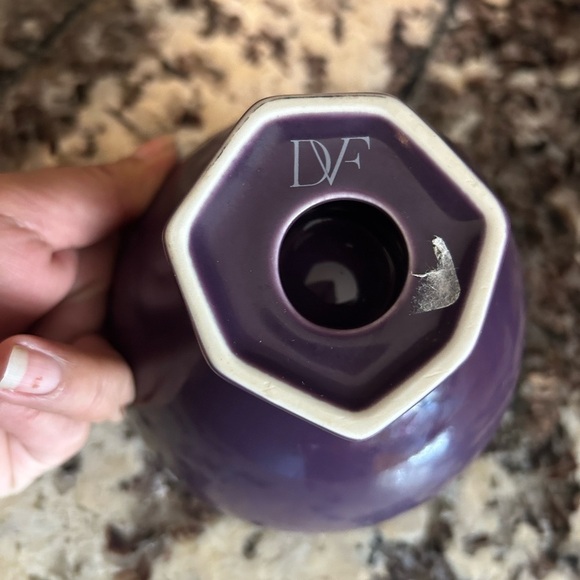 diane von furstenberg vintage candy dish purple ceramic plate Oval MCM - Picture 6 of 8